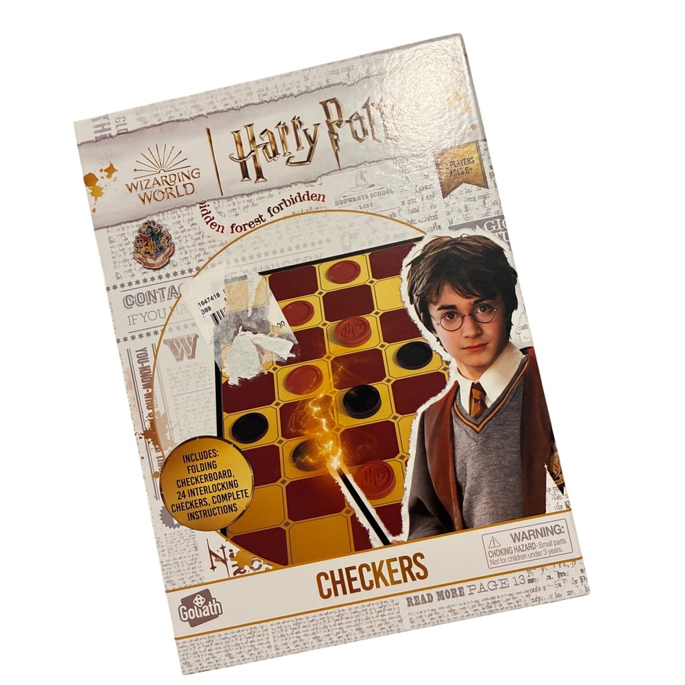 Harry Potter Checkers Board Game Wizarding World Goliath DK3272 Kids Ages 6+